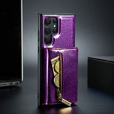 Glitter Leather Detachable Cards Samsung Galaxy Case - HoHo Cases