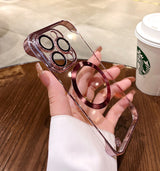 Luxury Plating Clear Frameless iPhone Case - HoHo Cases Pink / For iPhone 12