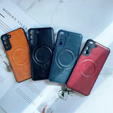Leather Camera Protection MagSafe Samsung Case - HoHo Cases