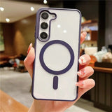 Acrylic Shockproof MagSafe Transparent Samsung Case - HoHo Cases Samsung Galaxy S23 / Deep Purple