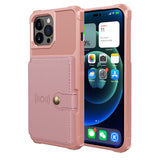 Magnetic Wallet Leather iPhone Case - HoHo Cases iphone 15 Pro Max / Rose Gold