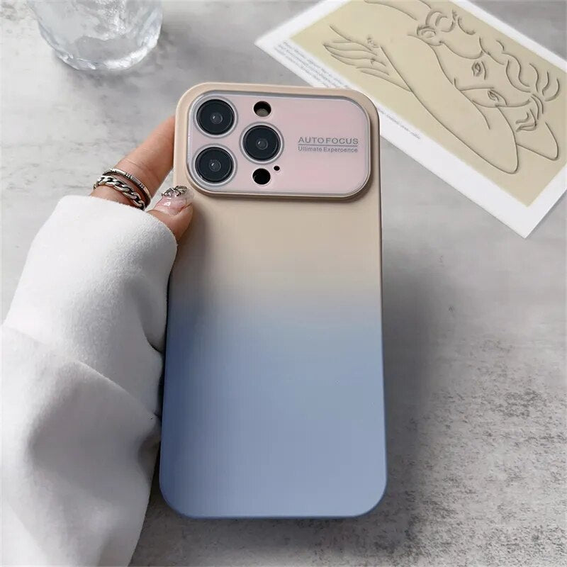 Gradient Dual Color Camera Protection iPhone Case