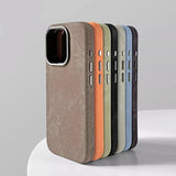 Magnetic Fiber Leather iPhone Case
