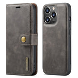 Modern Detachable Magnetic Leather iPhone Case - HoHo Cases Gray / iPhone 15 Pro Max