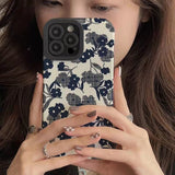 Fashion Floral Pattern Silicone iPhone Case - HoHo Cases