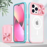 Luxury Transparent MagSafe iPhone Case with Camera Cover - HoHo Cases For iPhone X / Pink