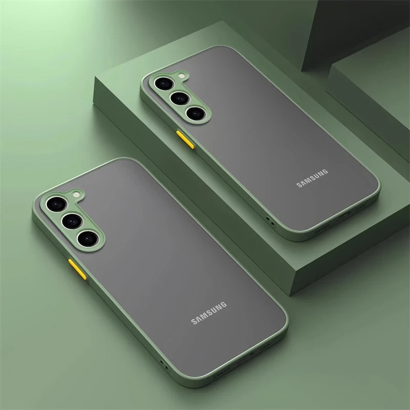 Modern Luxury Clear Matte Samsung Galaxy Case - HoHo Cases Samsung Galaxy S24 Ultra / Green