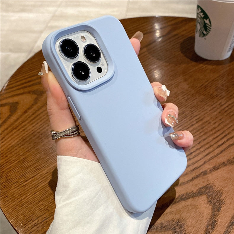 Luxury Liquid Silicone Pastel iPhone Case - HoHo Cases For iPhone 14 Pro Max / Lilac