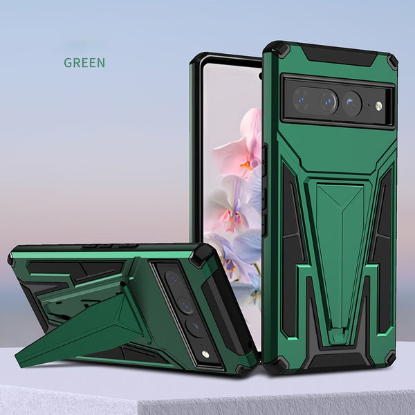 Magnetic Military Grade Google Pixel Case with Kickstand - HoHo Cases For Google Pixel 6 / Green