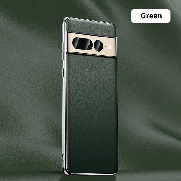 Luxury Genuine Leather Plating Google Pixel Case - HoHo Cases Google Pixel 8 Pro / Green
