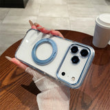 Transparent Rotating Holder Stand iPhone Case