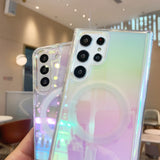 Laser Gradient Clear MagSafe Samsung Galaxy Case - HoHo Cases