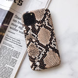 Luxury Chic Snake Texture Leather iPhone Case - HoHo Cases For iPhone 11 / D