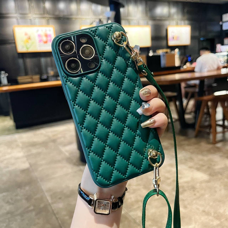PU Leather Crossbody iPhone Case - HoHo Cases For iPhone 14 Pro Max / Green