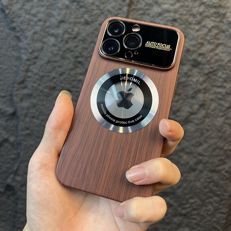Wood Grain Magsafe iPhone 15 Cases