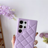Candy Color Leather Diamond Lattice Samsung Case - HoHo Cases