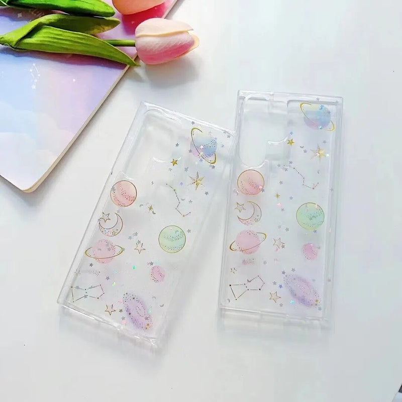 Glitter Silicone Clear Samsung Galaxy Case - HoHo Cases