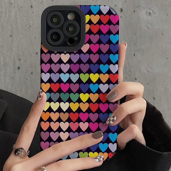 Fashion Tiny Rainbow Heart iPhone Case - HoHo Cases A / For iPhone 12