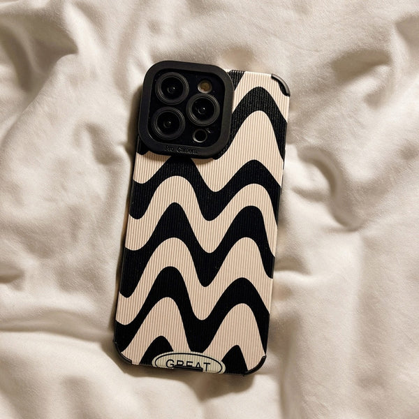 Fashion Twill Striped Zebra Print iPhone Case - HoHo Cases D / For iPhone 12 Pro