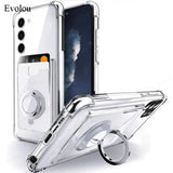 Ring Stand Holder Wallet Clear Samsung Cases