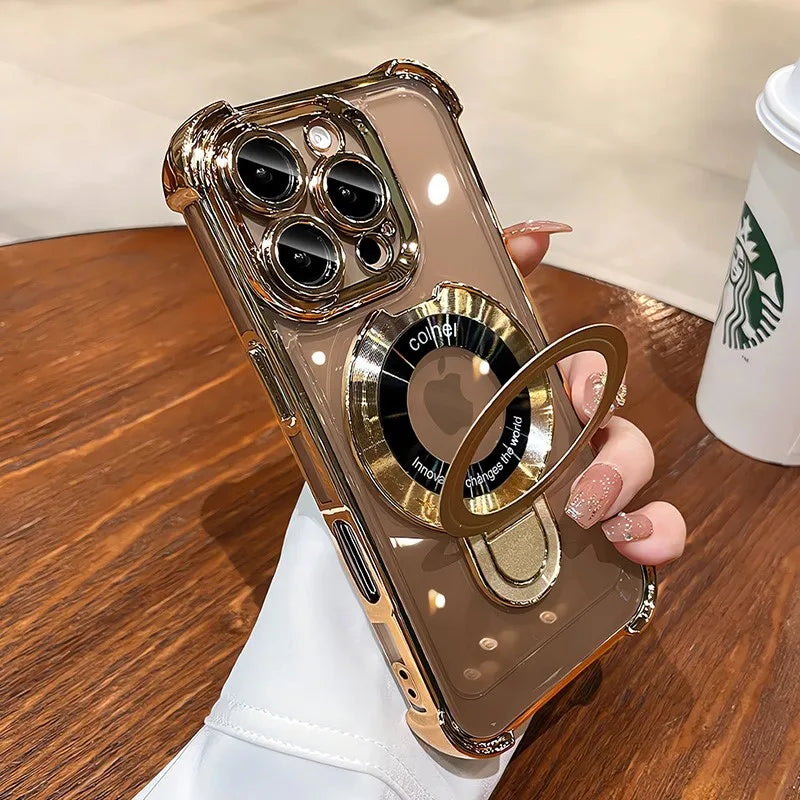 Luxury Plating Acrylic MagSafe iPhone Case