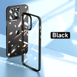 Luxury Metal Armor Transparent iPhone Case - HoHo Cases For iPhone 11 / black