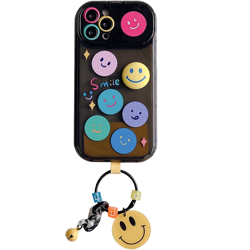 Cute Mirror Smiley Keychain iPhone Case