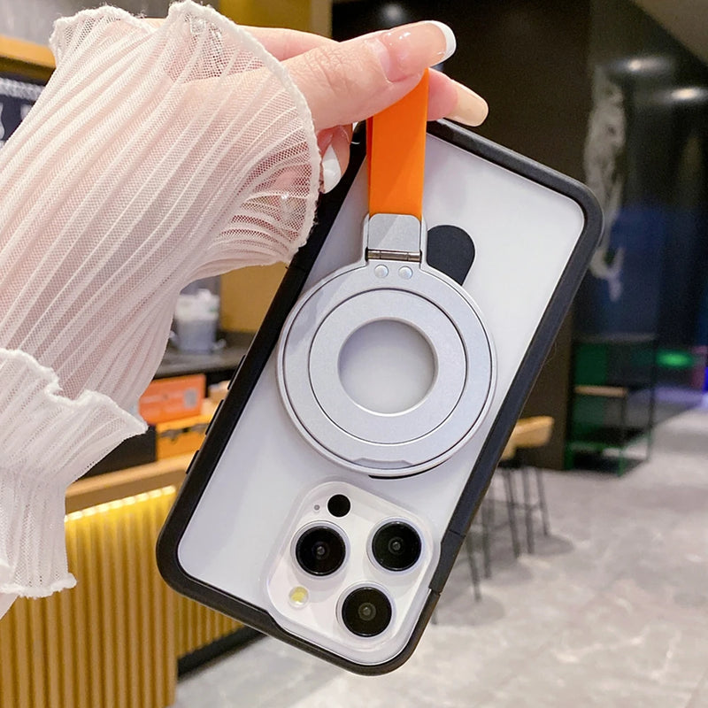 Strong Stand With Strap Bracket iPhone Case