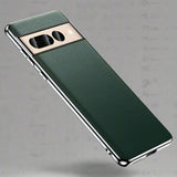 Luxury Genuine Leather Plating Google Pixel Case