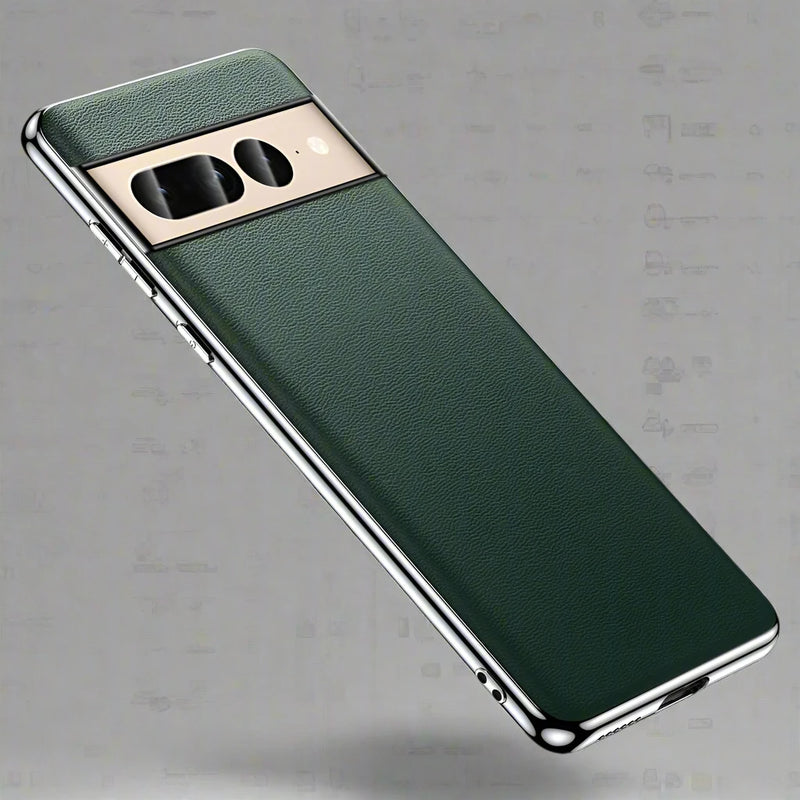 Luxury Genuine Leather Plating Google Pixel Case