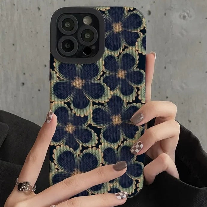 Fashion Dark Graffiti Flower iPhone Case - HoHo Cases