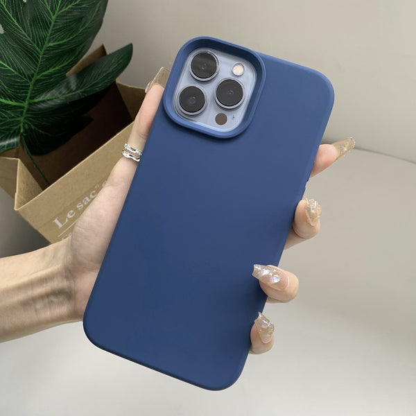Luxury Liquid Silicone Pastel iPhone Case - HoHo Cases For iPhone 14 Pro Max / Midnight Blue