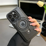 Luxury Magnetic Stand-Ring iPhone Case with Logo Cover