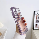 Plating Clear Card Slot Holder Samsung Galaxy Case - HoHo Cases
