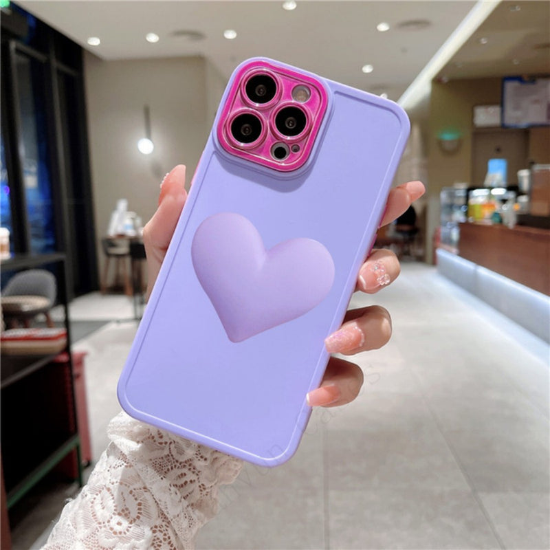 3D Heart Samsung Galaxy Case - HoHo Cases Samsung Galaxy S22 / Purple