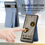 Carbon Fiber Flip Wallet Google Pixel Case