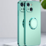 Luxury Plating Square Matte iPhone Case - HoHo Cases For iPhone 7 8 / Green