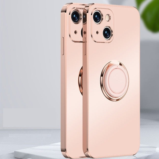 Luxury Plating Square Matte iPhone Case - HoHo Cases For iPhone 7 8 / Pink