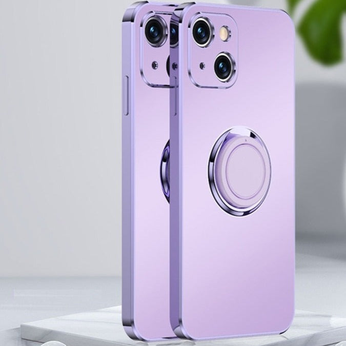 Luxury Plating Square Matte iPhone Case - HoHo Cases For iPhone 7 8 / Purple