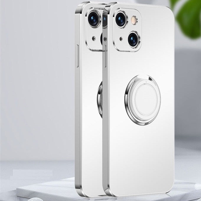 Luxury Plating Square Matte iPhone Case - HoHo Cases For iPhone 7 8 / White