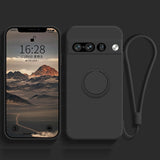 Soft Liquid Silicone Google Pixel Case - HoHo Cases For Google Pixel 8 Pro / Black Ring