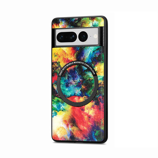 Colorful Leather Google Pixel Case with Magnetic Holder - HoHo Cases