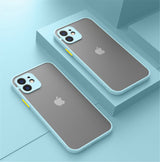 Luxury Matte Shockproof iPhone Case - HoHo Cases For iPhone 13 Mini / Light Blue