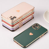 Heart Plating Square iPhone Case - HoHo Cases