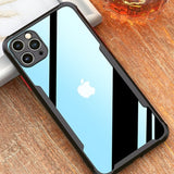 Luxury Shockproof Clear iPhone Case - HoHo Cases For iPhone 12 Mini / Black