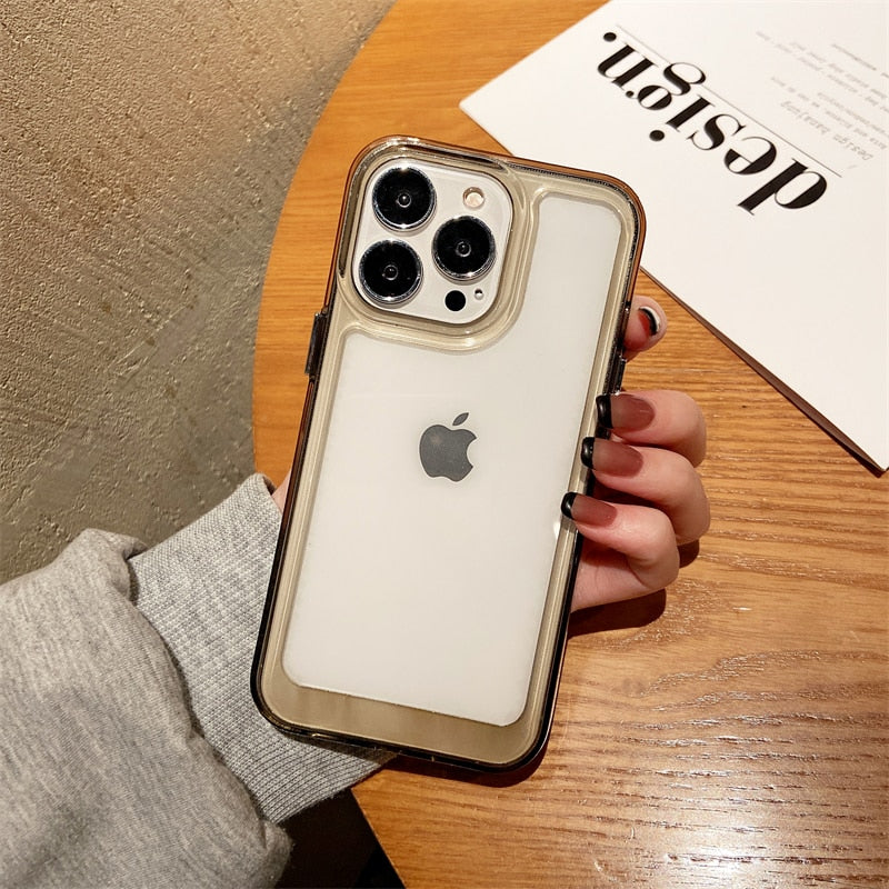 Classic Transparent Shockproof iPhone Case - HoHo Cases iPhone 14 Pro Max / black