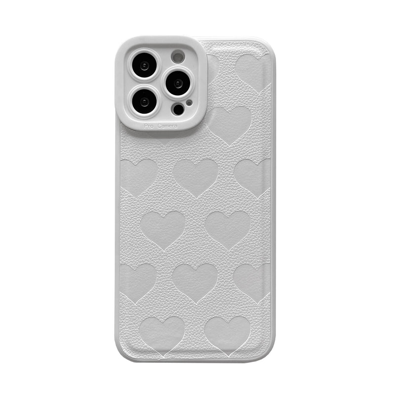 Cute Lil Hearts iPhone Case - HoHo Cases For iPhone 13 / White