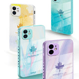 Ultra Thin Maple Leaf Glass iPhone Case - HoHo Cases