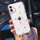 Cute Heart Shockproof iPhone Case - HoHo Cases For iPhone 11 / Purple