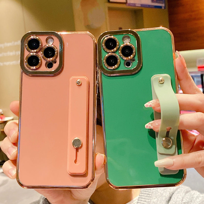 Luxury Plating Wrist Strap iPhone Case - HoHo Cases